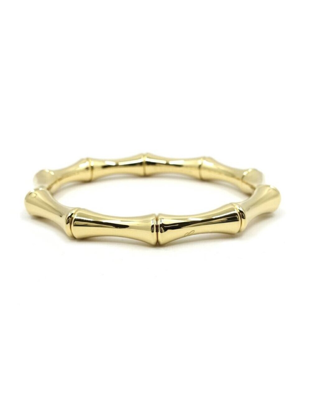Gucci 18k Yellow Gold Bamboo Bracelet Bangle Polished